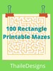 Thumbnail 100 Rectangle  printable mazes With Solutions