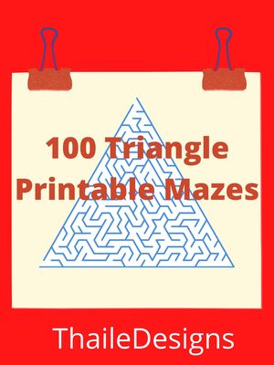Product picture 100 Triangle Printable Mazes With Solutions
