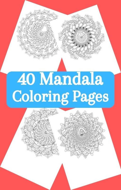 Product picture 40 Mandala coloring Pages