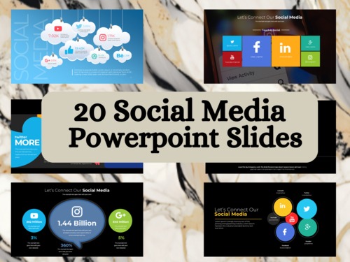 Product picture 20 Editable Social Media Powerpoint Slides