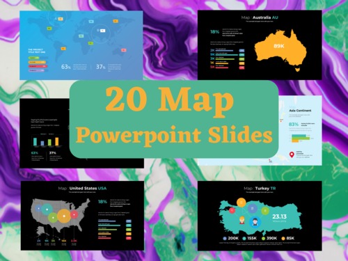 Product picture 20 Editable Map Powerpoint Slides