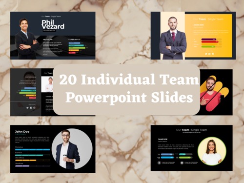 Product picture 20 Editable Individual Team Powerpoint Slides