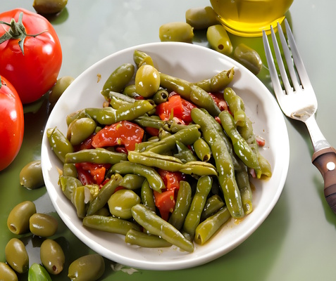 Product picture Green Beans with Olives and Tomatoes
